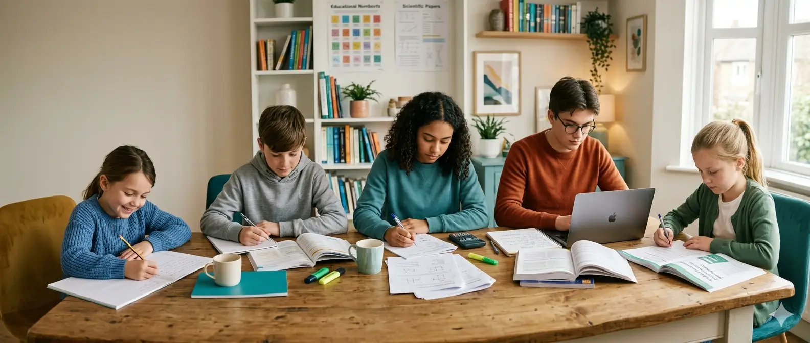 UK students at every school level studying online with their tutor